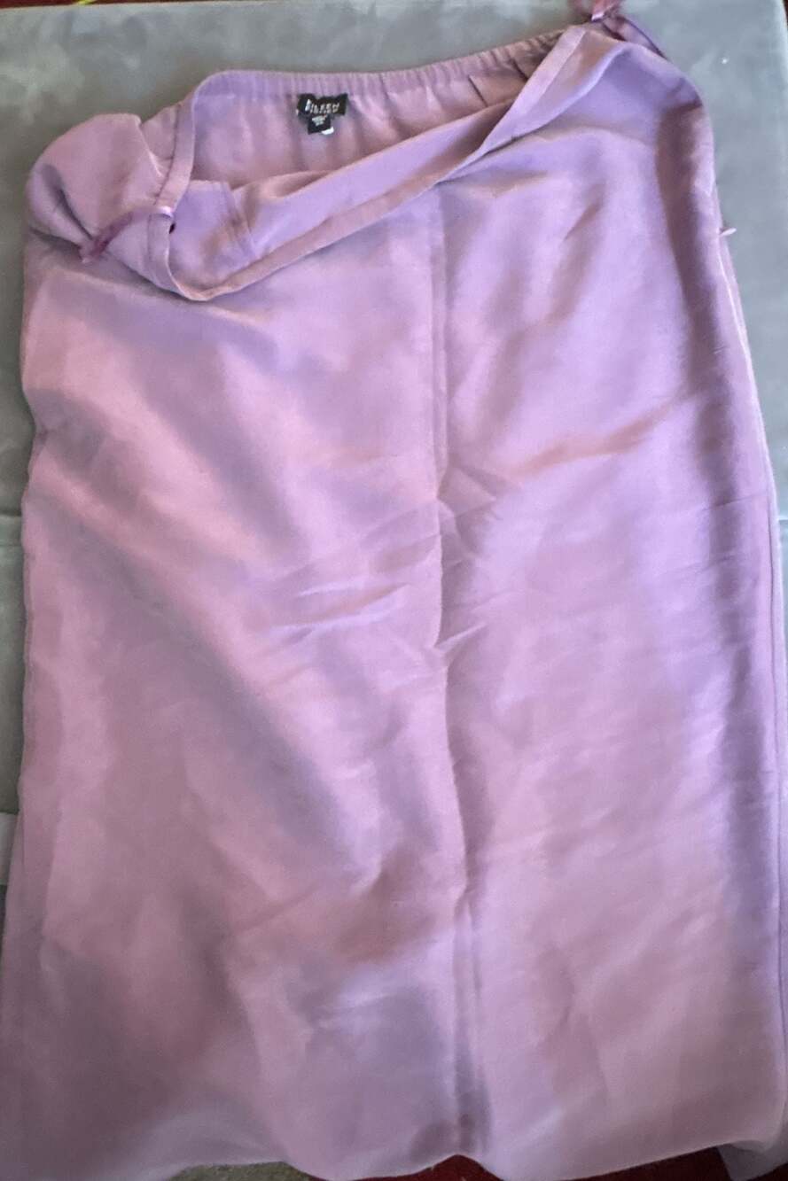 Eileen Fisher Silk Georgette Lilac Midi Skirt